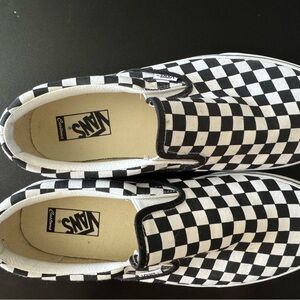 Vans Black and White Checkerboard Slip-Ons